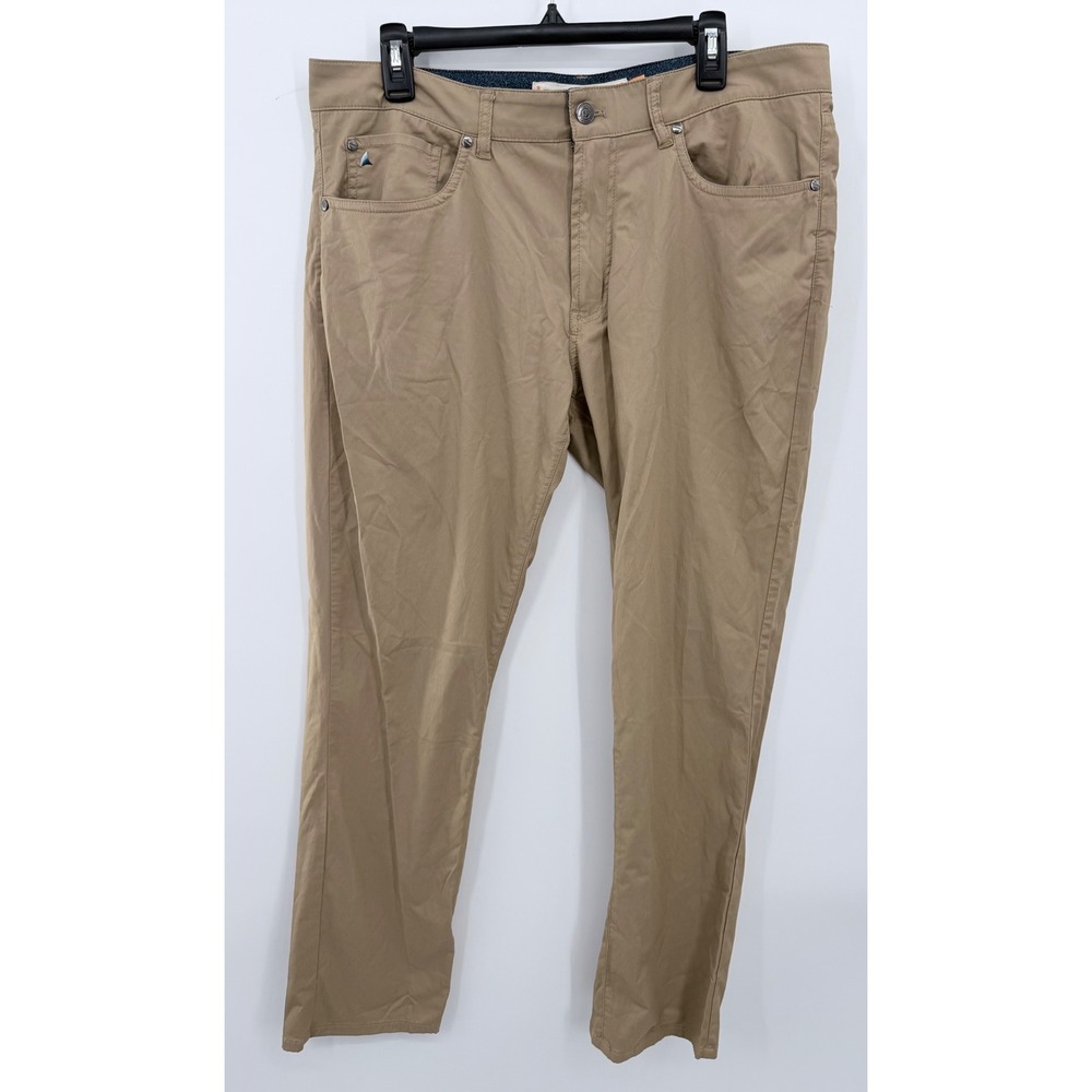 Tailor Vintage Pants Mens 36x30 Tan Slim Fit Comfort Stretch Waist‎ Chino